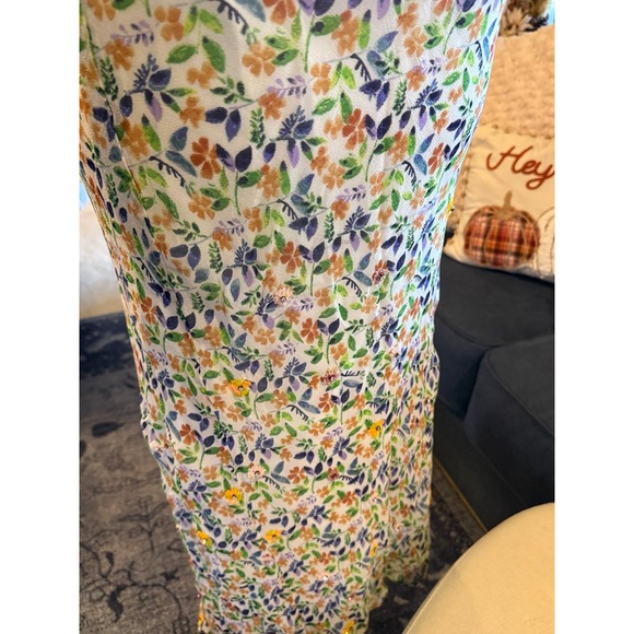 Anthropologie Maeve Floral Rhinestonee Midi Skirt – Size MEDIUM - Picture 7 of 12